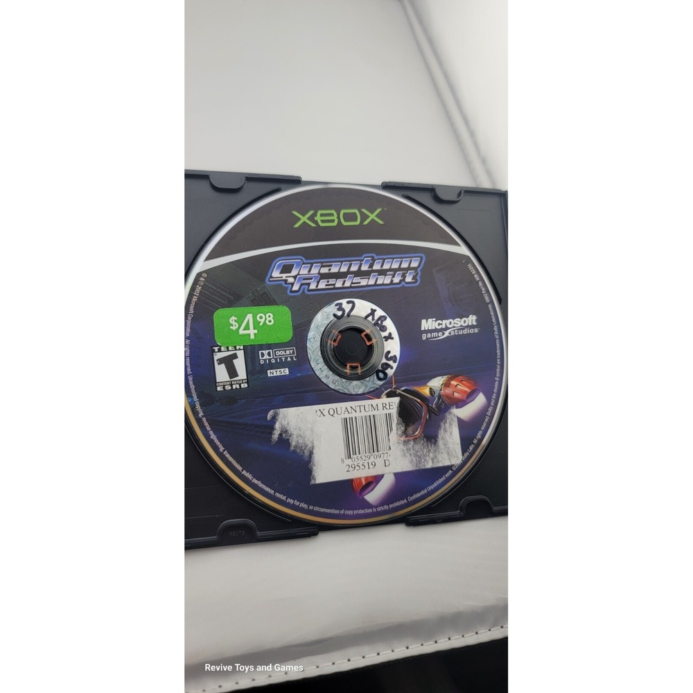 Quantum Redshift (Microsoft Xbox, 2002) Disc Only Tested and Working Great Cond.